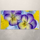 Ver imagem 2 de Quadro decorativo - Três Telas - Flores eml Tons Violeta - 120x60cm