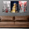 Quadros Decorativos - Três Telas 60x40cm - Cidades Europeias - 2