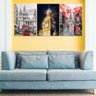 Quadros Decorativos - Três Telas 60x40cm - Cidades Europeias - 3