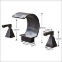 Ver imagem 7 de Torneira Misturador Banheiro Lavabo Duplo Comando Prateada