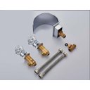 Ver imagem 6 de Torneira Misturador Banheiro Lavabo Duplo Comando Prateada