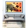 Quadro Decorativo Arvore e Folhas Secas Outono 1,10x70cm - 3