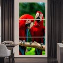 Ver imagem 1 de Quadros Decorativos 3 peças Araras Vermelhas 210x100 cm