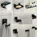 Ver imagem 1 de Kit Acessórios para Banheiro com Ventosa 6 Peças Preto Elg