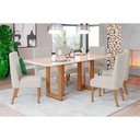 Ver imagem 1 de Mesa Cozinha Yara 160 + 6 Cad Eloa Nature/Light Henn
