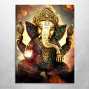 Ver imagem 2 de Quadro Decorativo - Deus Ganesha - 80x60cm