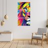 Quadro Decorativo -Três Telas - Leão Abstrato -120x60cm. - 3
