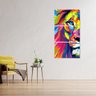 Quadro Decorativo -Três Telas - Leão Abstrato -120x60cm. - 5