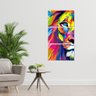 Quadro Decorativo -Três Telas - Leão Abstrato -120x60cm. - 4
