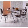 Conjunto de Mesa Retangular com 6 Cadeiras Pórtico Novabras - 1