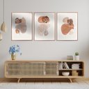 Ver imagem 1 de Quadros Decorativos - Três Telas - Abstratos Minimalistas - 60x45cm