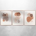Ver imagem 2 de Quadros Decorativos - Três Telas - Abstratos Minimalistas - 60x45cm