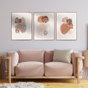 Ver imagem 5 de Quadros Decorativos - Três Telas - Abstratos Minimalistas - 60x45cm
