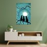 Quadro Decorativo  - Gatos Sob a Lua Cheia -  90x60cm - 3