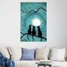 Quadro Decorativo  - Gatos Sob a Lua Cheia -  90x60cm - 4