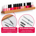Ver imagem 5 de Prateleira Porta Esmaltes Parede 50cm Expositor Manicure - Freijo