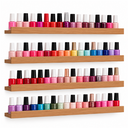 Ver imagem 1 de Prateleira Porta Esmaltes Parede 50cm Expositor Manicure - Freijo