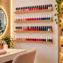 Ver imagem 4 de Prateleira Porta Esmaltes Parede 50cm Expositor Manicure - Freijo