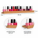 Ver imagem 3 de Prateleira Porta Esmaltes Parede 50cm Expositor Manicure - Freijo