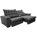 Ver mais imagens de Sofá Retrátil e Reclinável 2,75m Cama inBox Big Fresh com SoftGel D40 Velupluma Cinza