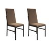 Kit 2 Cadeiras de Jantar Estofadas Mônaco Premium Marrom - 1