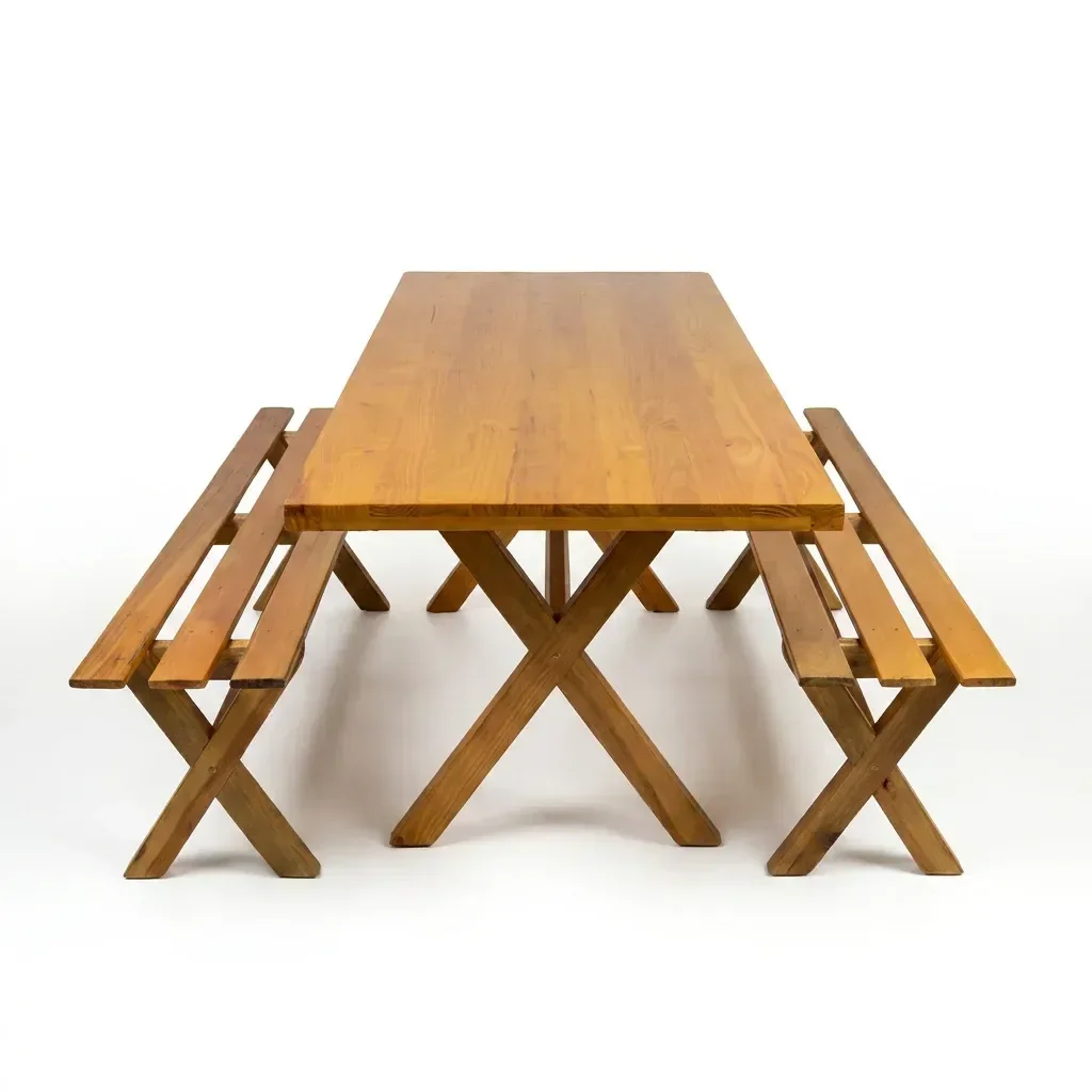 Ver imagem 6 de Conjunto Mesa para Área Externa com 2 Bancos em Madeira Maciça 200x80cm Kit Churrasco Yescasa Mel
