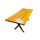 Ver mais imagens de Conjunto Mesa para Área Externa com 2 Bancos em Madeira Maciça 200x80cm Kit Churrasco Yescasa Mel Ma