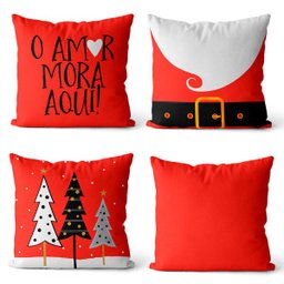 Kit 4 almofadas de natal 45x45 - 1