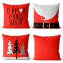 Ver imagem 1 de Kit 4 almofadas de natal 45x45
