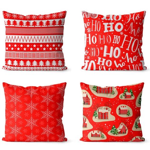 Kit 4 almofadas para o natal 45x45