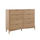 Ver imagem 4 de Cômoda Quarto Madeira Maciça 138cm 8 Gavetas Solano Tauari F07- D'Rossi
