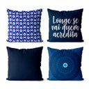 Ver imagem 1 de Kit 4 almofadas decorativas olho grego 45x45