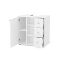 Ver imagem 4 de Gabinete de Banheiro C-pés 3386 S- Cuba 1 Porta e 3 Gavetas 60cm Cor Branco - Politorno