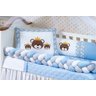 KIT DE BERÇO URSINHO TEDDY E FAMILIA MENINO E MENINA 11 PEÇAS KIT AMERICANO PARA BEBÊ COM EDREDOM E  - 3