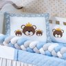 KIT DE BERÇO URSINHO TEDDY E FAMILIA MENINO E MENINA 11 PEÇAS KIT AMERICANO PARA BEBÊ COM EDREDOM E  - 4