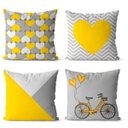 Ver imagem 1 de Kit 4 Almofadas decorativa personalizada preto e branco 45x45