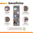 Ver imagem 4 de Armário Multiuso para Lavanderia 2 Portas 4 Prateleiras Madrid