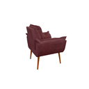 Ver imagem 3 de Kit 03 Poltronas Opala Confortável Sala, Quarto Cor:marsala