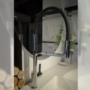 Ver imagem 2 de Misturador Monocomando para Cozinha, Cartucho Cerâmico 35mm com Flexíveis 1/2" 60cm - Acabamento Cro
