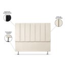 Ver imagem 4 de Cabeceira Estofada Cama Box Carla Linha Premium Cor:Bege;Tamanho:Casal 140 cm