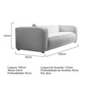 Ver imagem 5 de Sofá 2 Lugares 160cm Orgânico Luxo Recepção Cecília Linho - Amarena Móveis Cor Cinza Claro