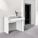 Ver imagem 1 de Mesa Escrivaninha Home Office Branco C/ Gaveta Porta Itens com Divisória - Pleno