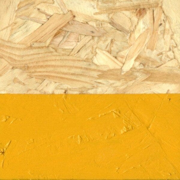 Relógio de Parede Decorativo Amarelo em OSB com Números em Relevo - 3