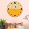 Relógio de Parede Decorativo Amarelo em OSB com Números em Relevo - 2