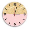 Relógio de Parede Decorativo Rosa em OSB com Números em Relevo - 1