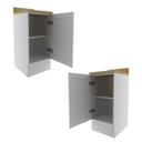 Ver imagem 5 de Balcão 40cm Branco em MDF com Tampo, Rodapé, 1 Porta e 1 Prateleira - Tecnomobili