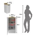 Ver imagem 3 de Balcão 40cm Branco em MDF com Tampo, Rodapé, 1 Porta e 1 Prateleira - Tecnomobili