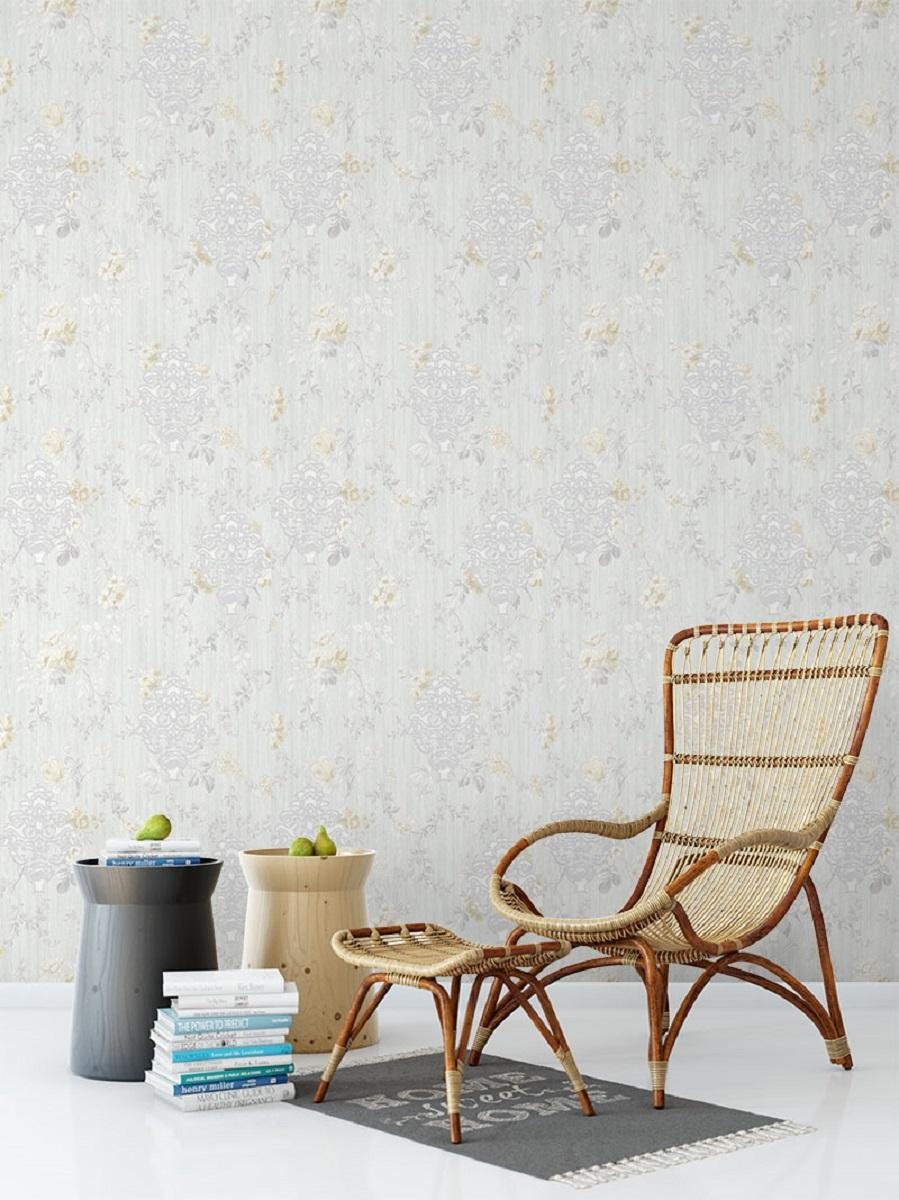 Papel de Parede Vinilico Estampa Clara Durável Impermeável Gelo - 3