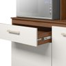 Cozinha Pequena Completa 5 Portas 1 Gaveta 140cm Avelã Off White Cristal Vernon Shop Jm - 3
