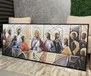 Ver imagem 1 de Quadro Decorativo Grande 170x70cm Religioso Santa Ceia Moderna